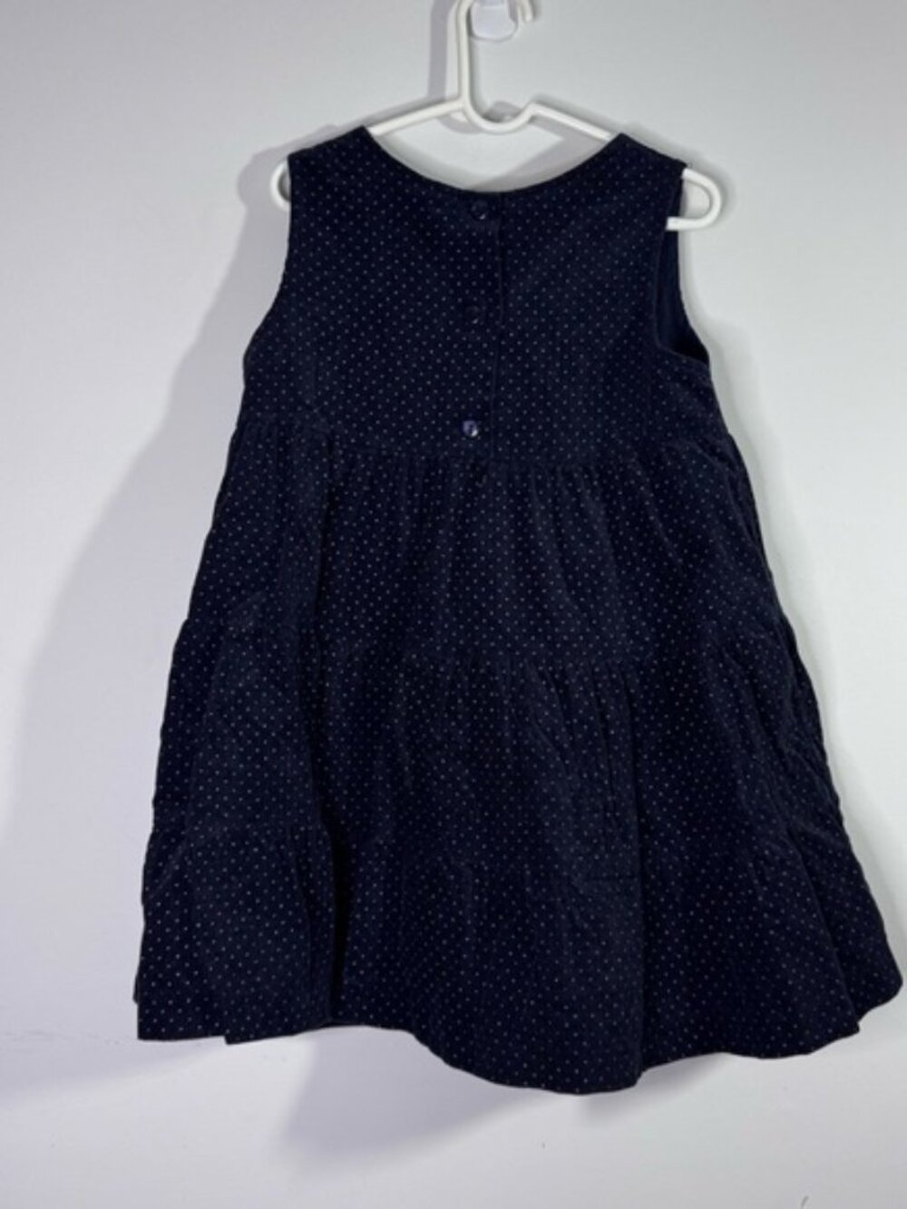 Vintage Rare Too Girls 4T 5 Navy Corduroy Ballet Dress 90s